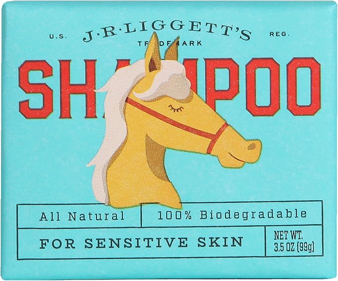 JR Liggett’s Natural Horse Shampoo Bar - Non-GMO, 100% Detergent-Free Formula Gently Deep Cleans and Supports Healthy Skin and Coat - Ideal for Dry, Itchy, or Sensitive Horses - 3.5 oz Bar