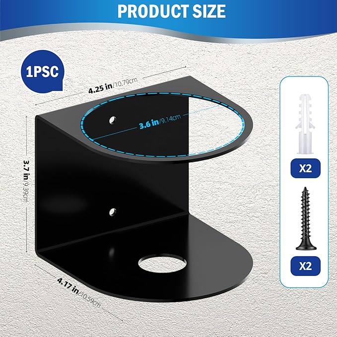 1 Pcs Spray Bottle Holder,Heavy-Duty Bottle Holder,Wall Mounted Cup Holder,Spray Bottle Rack for Garage,Kitchen and Bathroom Storage