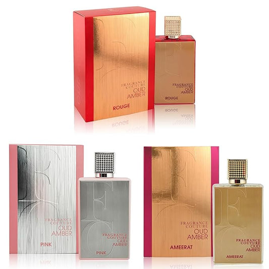 3Pack Men Cologne Oud Amber Series Eau De Parfume Spray with Woody Floral & Fruity Scent Perfume Gift Set Day to Night Luxury Fragrances