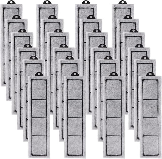 24Pcs Filter Cartridges Replacement RF-S Filter Cartridges Filter Cartridges RF-S Filter Fish Tank Filter Small Filter Cartridges Refill for Aquarium Internal Filter