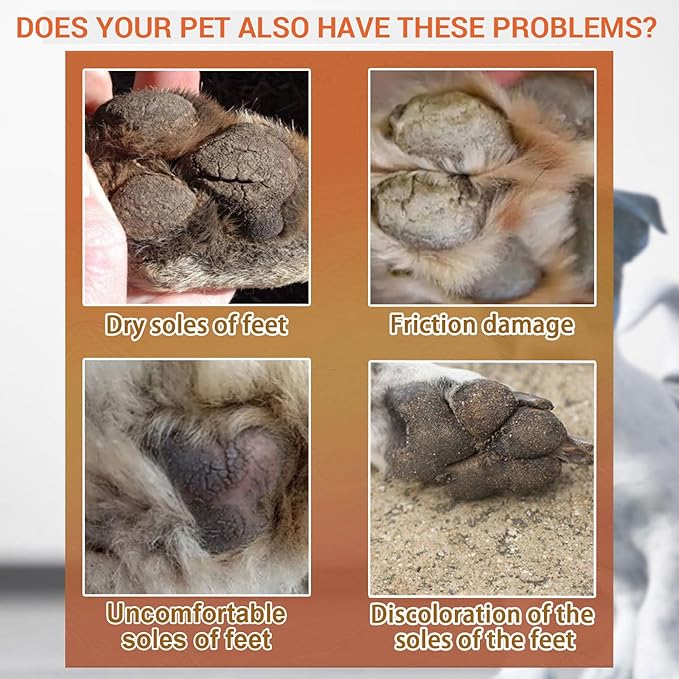 Paw Balm for Dogs Cats, Dog Paw Balm Protection Against Heat All Season, Paw Cream Butter Dogs Cats Soother, Heals, Repairs and Moisturizes Wax for Dry Noses Cracked Rough Paws 2 oz