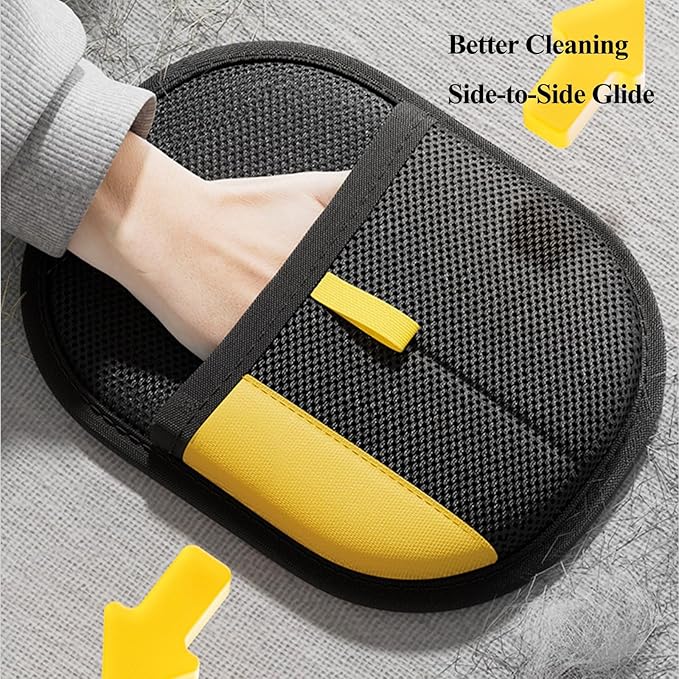 2Pcs Pet Hair Removal Glove for Dogs & Cats, Premium Thick Pet Hair Removal Brush Tool, Washable And Reusable for Bed Sheets, Sofas, Curtains, Car Seat