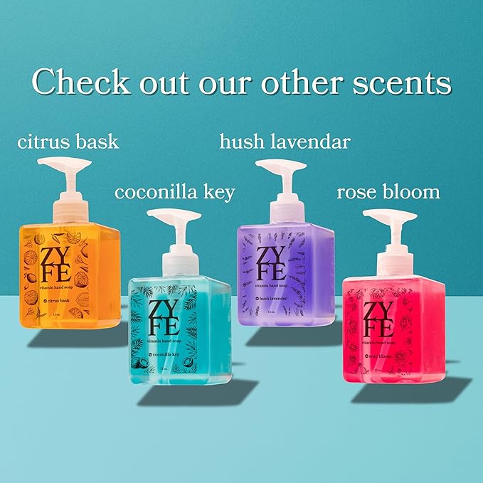 12 Bottle Case of Vitamin Hand Soap - Liquid Hand Soap Value Pack Deal - Natural Plant Derived Moisturizing Handsoap with Essential Oil Fragrance Citrus Bask- Wholesale Carton