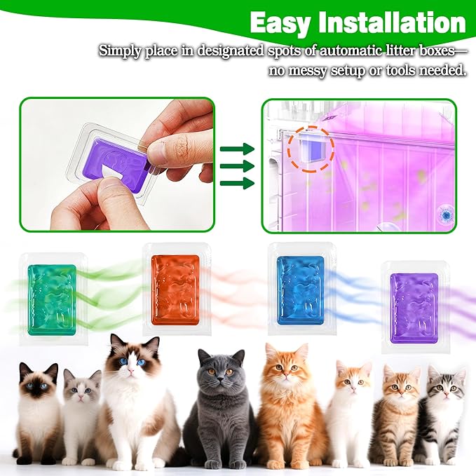 xcivi 16 Pack Universal Odor Remover for Automatic Self-Cleaning Litter Box, Deodorizer Design for Self Cleaning Cat Litter Box Automatic, Litter Deodorizer, Pet Odor Eliminator, Odor Deodorant ﻿