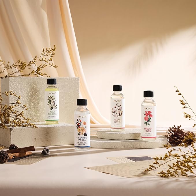 Airkeep Reed Diffuser Oil Refill/English Rose/3.38oz（100ml/1 Pack/Scented Oil Refill for Reed Diffuser Home Fragrance for Bedroom, Bathroom Office Home Decor