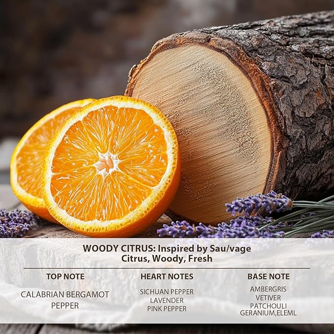 Car Air Freshener Hanging 2 Pack A ir Fresheners Diffuser - Woody Citrus Fragrance Oil Air Diffuser for Car, 45+ days Long Lasting Fragrance, Two 0.27 FL OZ/8ML Made in USA