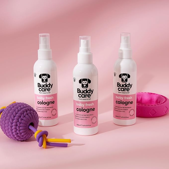 Dog Cologne - Baby Fresh - 200ml - Delicate and Powdery Scented Dog Cologne - Refreshes Between Dog Washes