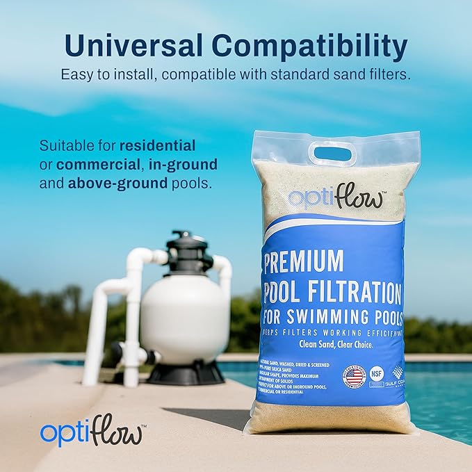10-Pack Pool Filter Sand, Premium Filtration with Pure Silica Formula, 50 Lbs - Swimming Pool System Accessories and Supplies for Cleaning and Maintenance