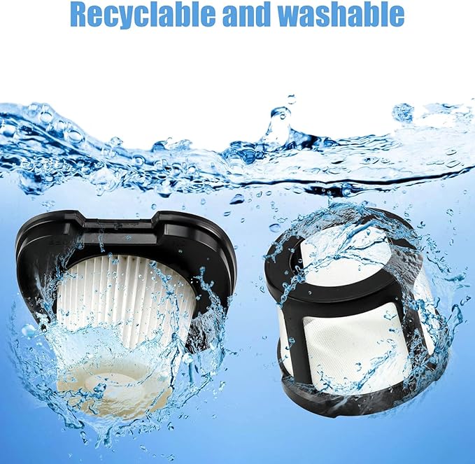 4 Pack Handheld Vacuum Filter for Bissell Pet Hair Eraser Lithium Ion Hand Vacuum filter Replacement 2390 2390A 2389 2579 2284W Replaces 1614203 1614212 1614204 with 1 Little Brush