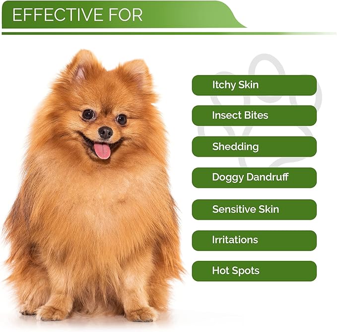Hypoallergenic Dog Shampoo, Cleans and Soothes Dry Flakey Skin, Reduce Dandruff, Shedding, Calms Itching, Scratching, Organic Aloe & Manuka Honey Softens Fur Moisturizes and Deodorizes