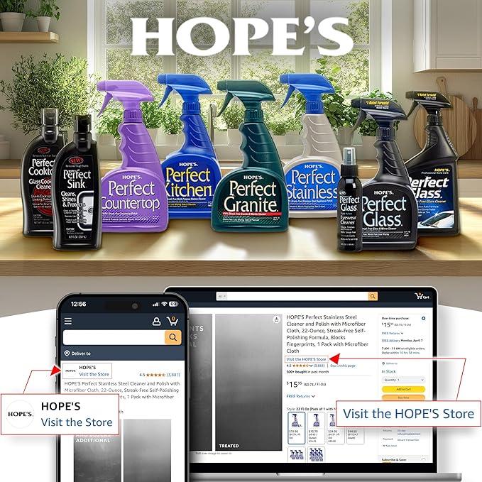 HOPE'S Perfect Kitchen Cleaner Spray - 32 Oz No-Residue All Purpose Cleaning Spray - Multisurface Degreaser for Counters, Stoves, Microwaves, and More - Pet and Home Safe - Pack of 1