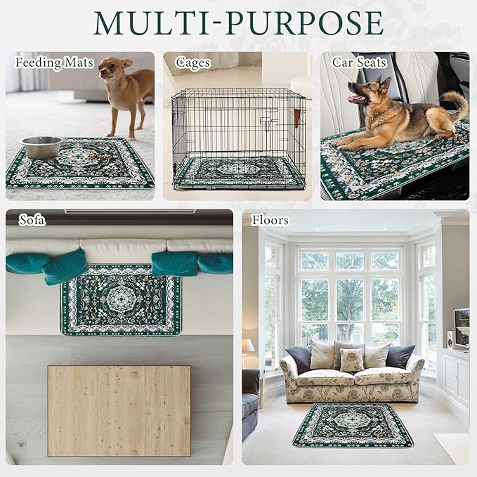 Homimp Washable Pee Pads for Dogs, 2 Pack Reusable Puppy Pads Waterproof, Absorbent and Leakproof Dog Pee Pads, Non Slip Puppy Training Pads, Pet Mat for Floor, Crate, Couch, Whelping,Green, 24"x36"