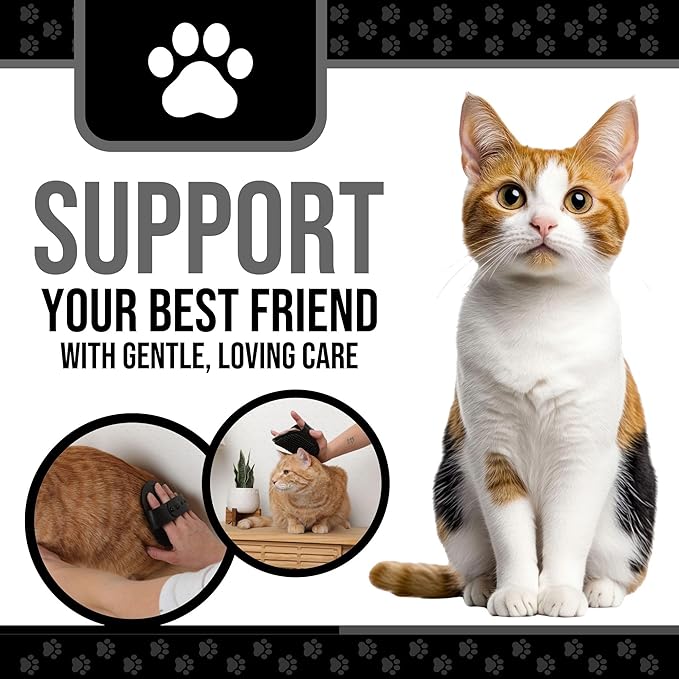 Silicone Dog Bath Brush – Soft Pet Scrubber for Bathing & Grooming – Shampoo Brush for Dogs, Cats & Puppies – Adjustable Strap – Choose from 5 Colors (Black)