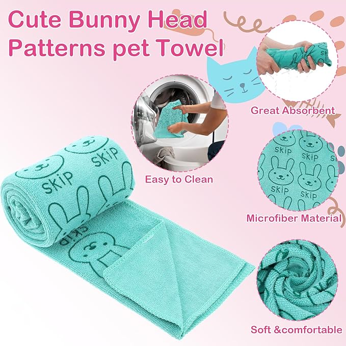 12 Pcs Microfiber Dog Towels for Drying Dogs, 20 x 40 Inch Quick Dry Absorbent Pet Towels for Dogs, Puppy Cat Bathing Grooming Travel Supplies (12 Colors)