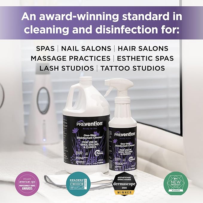 Prevention Ready-To-Use Disinfectant Cleaner – Surface Disinfecting & Cleaning Solution for Salons, Spas, Clinics – Hospital Grade, Gallon Refill – 1 Gallon (1 Pack)