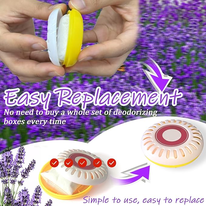 24 PCS Baking Soda Refills For Munchkin Nursery Fresheners, Lavender Scented Deodorizers Odor Absorber Compatible with Arm and Hammer Diaper Pail Deodorizing discs