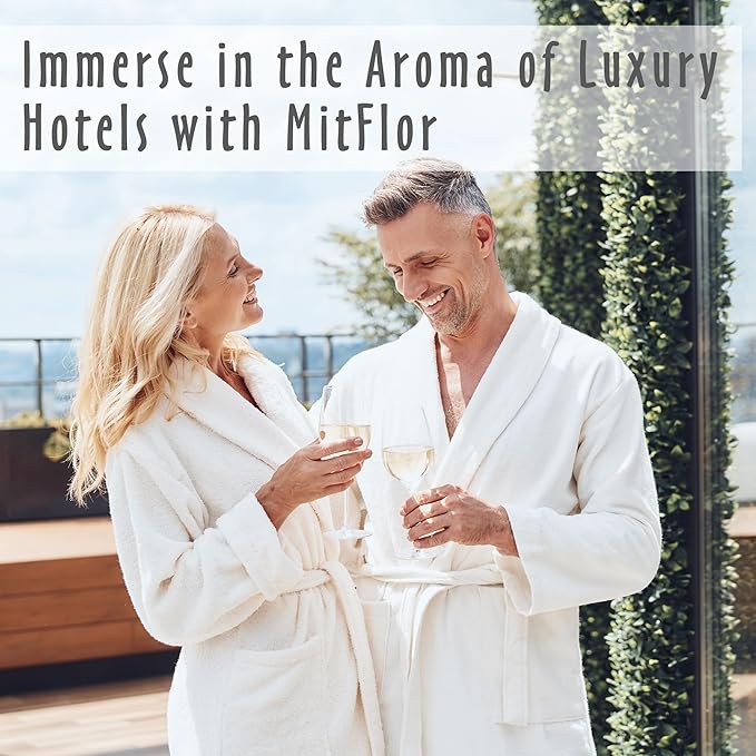 Hotel Fragrance Oils, MitFlor Diffuser Oil Scents for Home, Office, Fragrance Oil for Candle Soap Making, Aromatherapy Essential Oils - 6x10ml, Lemon & Thyme, Luxury Night, White Tea and More