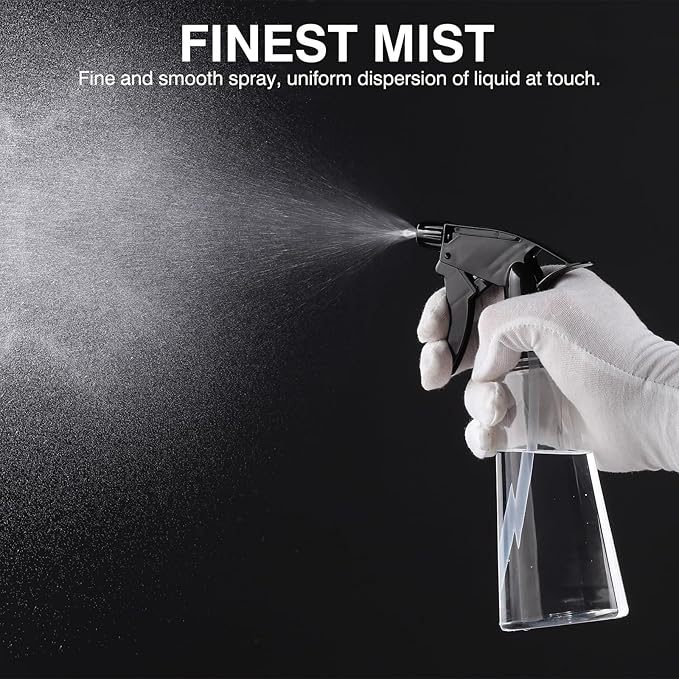 Plastic Spray Bottles, 2 Pack Water Fine Mist Spray Bottles for Plants, Cleaning, Cooking, Pet Leak Proof Cleaning Spray Bottle