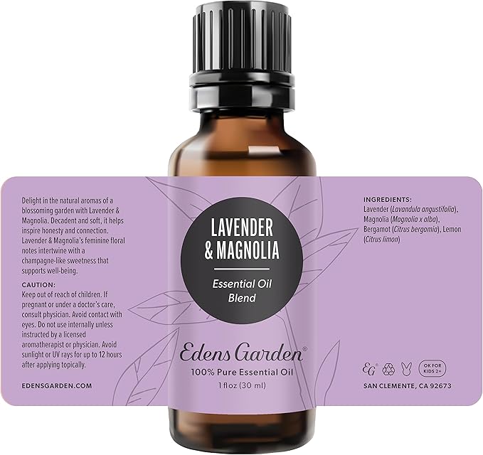 Edens Garden Lavender Magnolia Essential Oil Blend- 100% Pure Premium Grade, Undiluted, Natural, Therapeutic, Aromatherapy, The Best for Skin, Candle, Laundry 30 ml (1 fl oz)