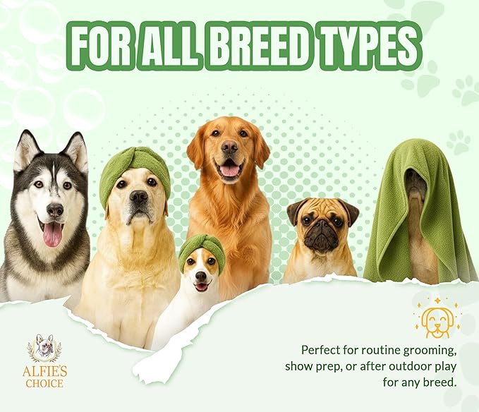 Fresh & Clean Dog Shampoo and Conditioner Set - Deodorizing Odor Control Wash with Lavender & Rosemary - Deep Cleansing Moisturizing Formula for Smelly Dogs -16 fl oz Each by Alfie’S Choice