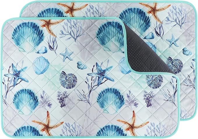 IEUUMLER Washable Pee Pads for Dogs, 2 Pack Reusable Waterproof Puppy Pads, Non-Slip Super Absorbent Dog Training Pad for Playpen Crate Bed EU012