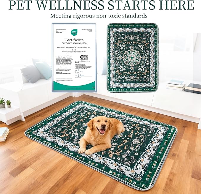 Homimp Washable Pee Pads for Dogs, 2 Pack Reusable Puppy Pads Waterproof, Absorbent and Leakproof Dog Pee Pads, Non Slip Puppy Training Pads, Pet Mat for Floor, Crate, Couch, Whelping,Green, 36"x36"