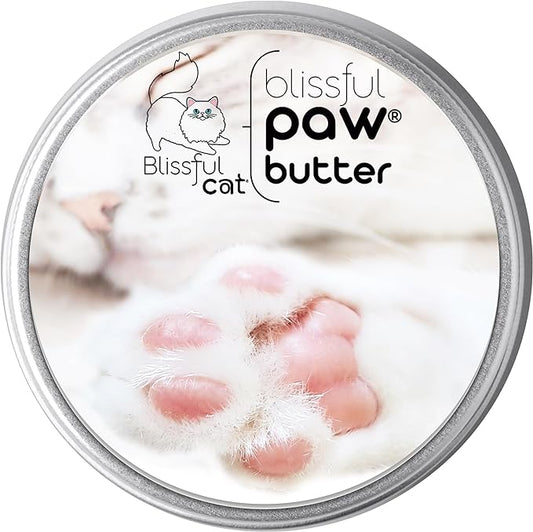 The Blissful Cat Paw Butter, Moisturizer for Dry Paw Pads, Softens and Protects a Rough Paw, Versatile, Lick-Safe Cat Paw Balm, 1 oz.
