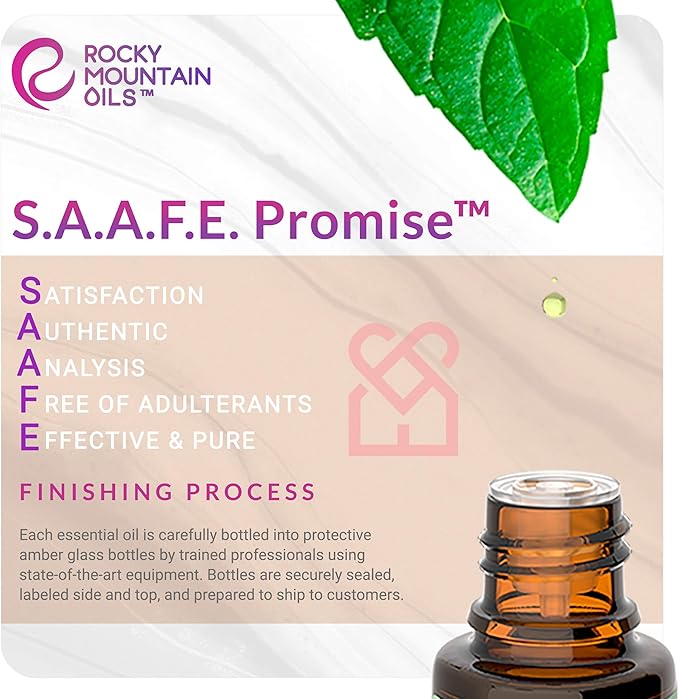 Rocky Mountain Oils The Essentials Kit - Includes Lavender, Lemon, Orange, Peppermint, Tea Tree, and Rosemary Essential Oil - Topical, and Cleaning - 5ml