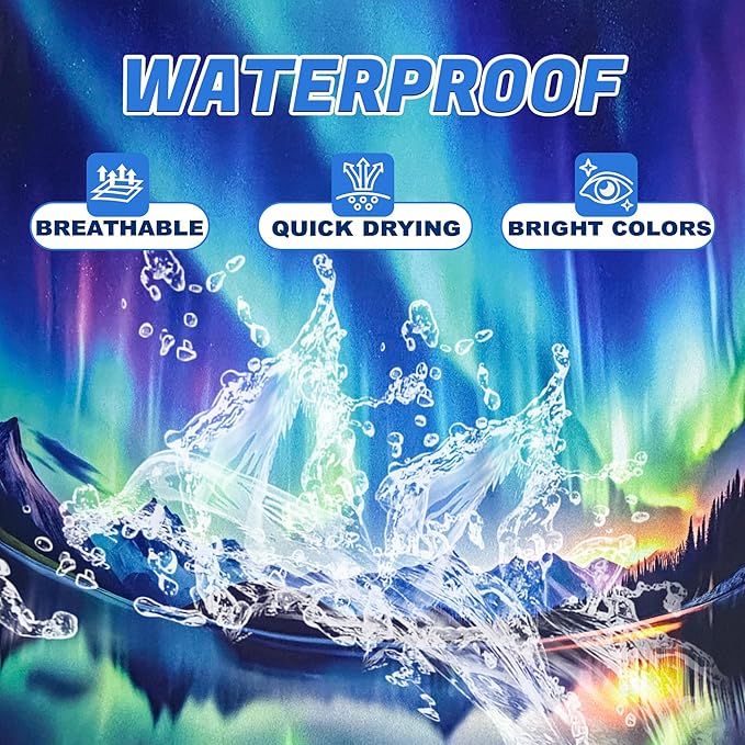 Aurora Laundry Basket Oxford Cloth Northern Lights Laundry Hamper With Handle Foldable Portable Clothes Storage Basket 18.9 X 16.5 In Storage Bag For Laundry Room/Bathroom/Bedroom/Dormitories