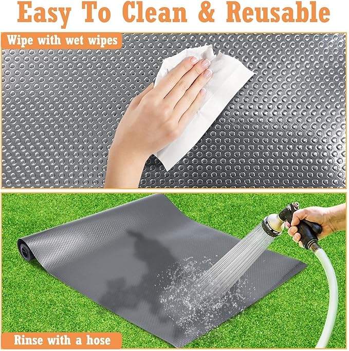 Hamiledyi Guinea Pig Cage Liner Reusable Guinea Pig Bedding Easily Cut to Suit Cage Washable and Anti Slip Guinea Pig Pee Pads for Small Animal Hamster Rat Rabbit Chinchillas (24" x 118" Gray)