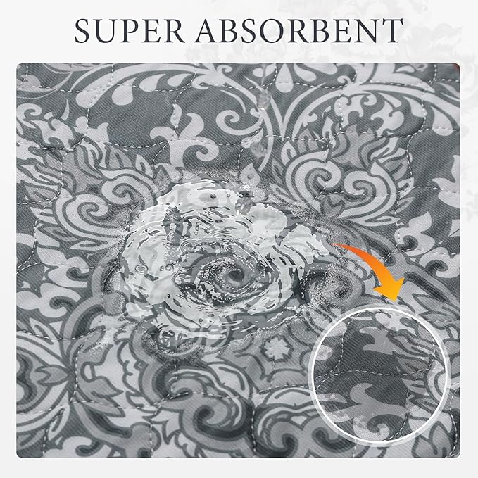 Homimp Washable Pee Pads for Dogs,4 Pack Reusable Puppy Pads,Absorbent and Leakproof Dog Pee Pads,Non Slip Puppy Training Pads,Pet Mat for Floor,Crate,Couch,Whelping,Grey 36"x36"