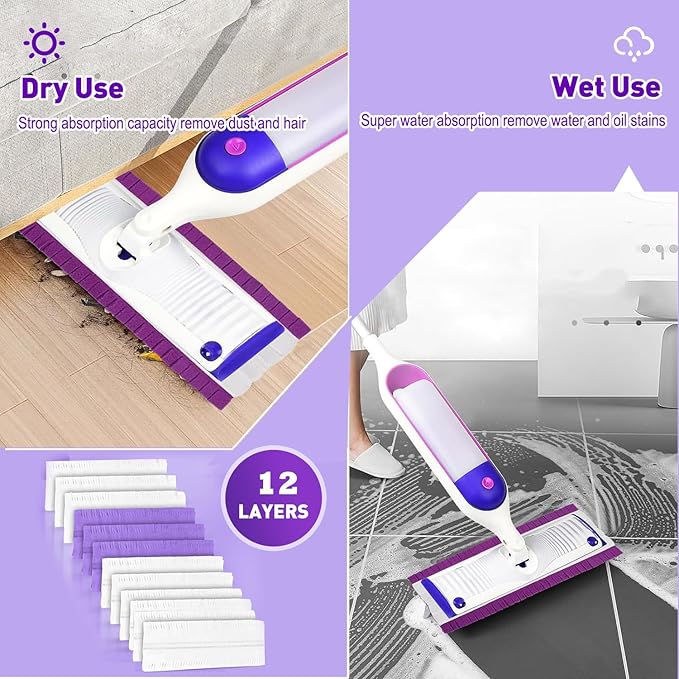 30 Pack Power Mop Pads Compatible with Swiffer Power Mop Refills, Disposable Multi-Surface Power Mop Refills for Swiffer Wet Pads Refill, Cleaning Supplies for Swiffer Power Mop Pads, Unscented