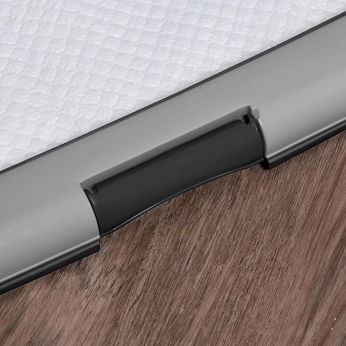 IRIS USA Pee Pad Holder - for Regular Sized Dog and Puppy Pee Pads, Secured Latches, Non-Skid Feet, Polished Finish for Easy Cleaning, Leak Protection, Fits 22"x22" Pad or Larger, 2 Pack, Black/Gray