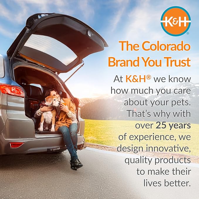 K&H Pet Products Enclosed Large Dog Car Seat, Travel Safety Carrier, Dog Travel Car Seat, Soft-Sided Covered Pet Carrier, Washable Pad, Multiple Entrances, Mesh Windows - Large 29.5 X 22 X 25.5in