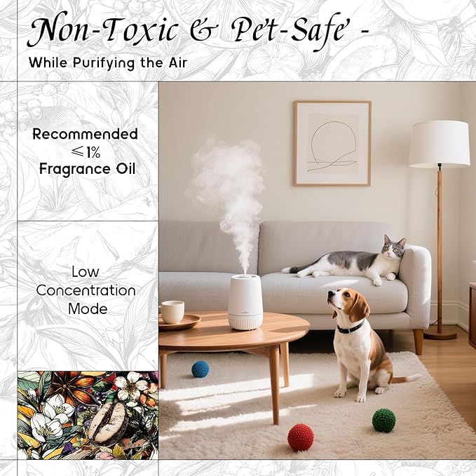 HIQILI Diffuser Oil for Humidifier & Reed Diffusers, Suitable for Home and Other Scenarios, Long Lasting Scent - Velvet Nocturne, 0.34 Fl Oz