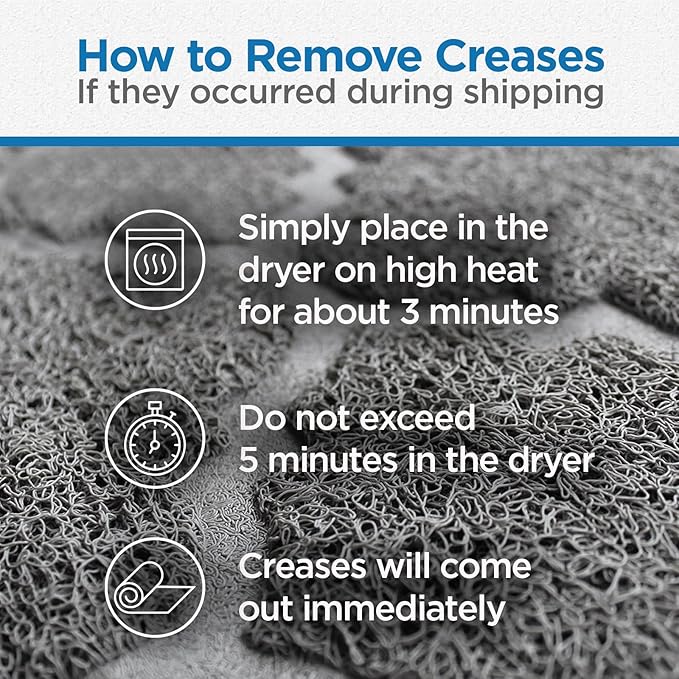 Long Litter Mat Runner 2'x6' - Trap Dirt, Mud and Cat Litter - Premium Waterproof PVC Mesh, Non Slip Rubber Runner for Pets, Entry, Mudroom, Garage, Laundry, RV, Camper - Litter Mat XL (Black)