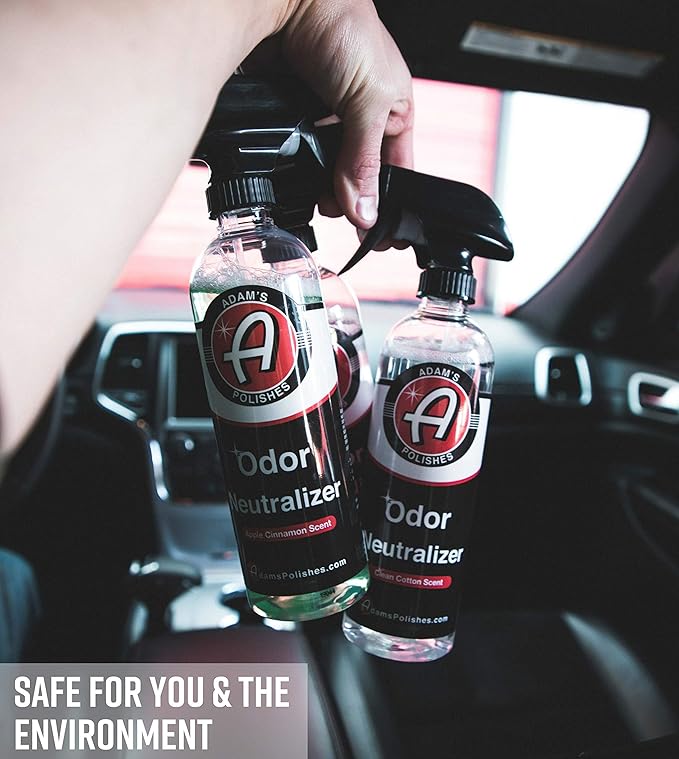 Adam's Polishes odor Neutralizer (Clean Cotton, 16 fl. oz) - Car Air Freshener Spray That Eliminates Harmful Odors from Car Interior Accessories, Leather, Carpet, Upholstery & Pet Odors