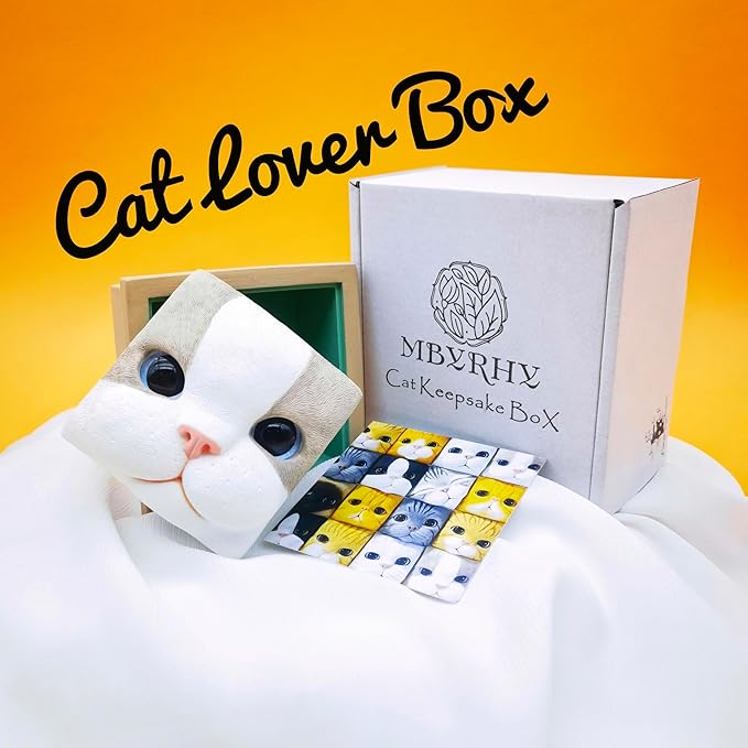 Cat Keepsake Box Memory Decorative Box Cat Portrait Gifts For Pet Owners And Pet Lovers Holds Jewelry Cat's Whiskers Fur and as a Memory Box(Ragdoll Cat)