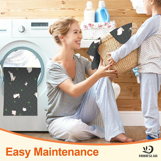 2-Pack Guinea Pig Cage Liner, 16in x 30in Fast Absorption Washable Bedding Pee Pads for Dogs Puppy Rabbit Small Animal Cage Mat, Leakproof & Non-Slip