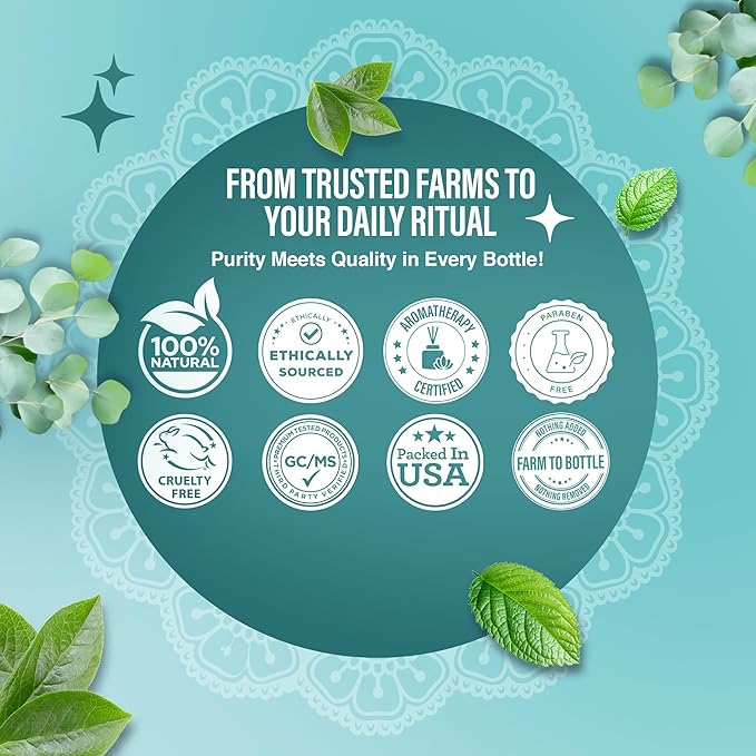 GuruNanda Breathe Essential Oil Set (Pack of 3 x 0.34 Fl Oz) - 100% Pure, Natural & Undiluted Diffuser Oils for Aromatherapy - Helps Support Clear Breathing - Suitable for Massages & DIY Recipes