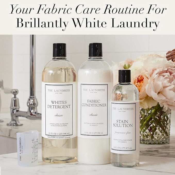 The Laundress Whites Detergent, Concentrated Laundry Detergent Liquid, Whiten & Brighten Clothes, Tough on Stains, Classic Scent, 32 oz.