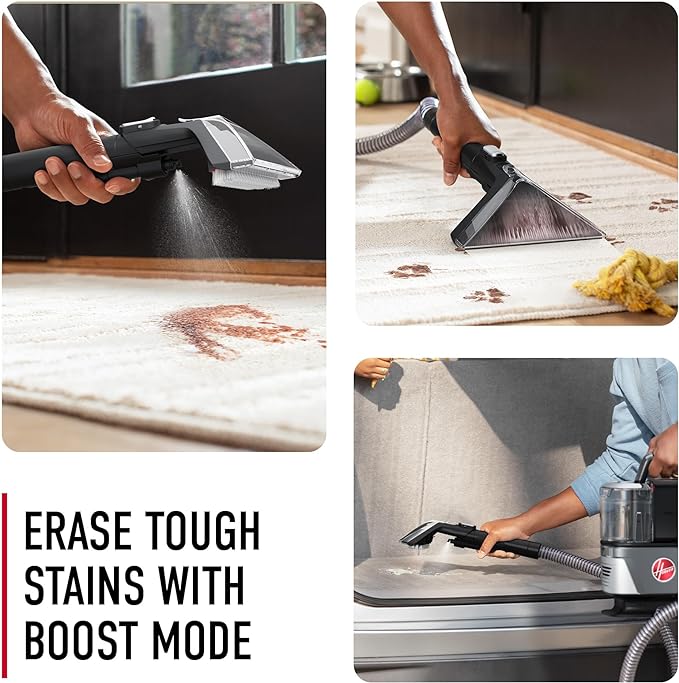 Hoover ONEPWR CleanSlate Cordless Portable Carpet + Upholstery Spot Cleaner Machine, Powerful Suction, Versatile Tools, Car and Auto Detailer, Pair with Hoover Spot & Upholstery Cleaner Solution