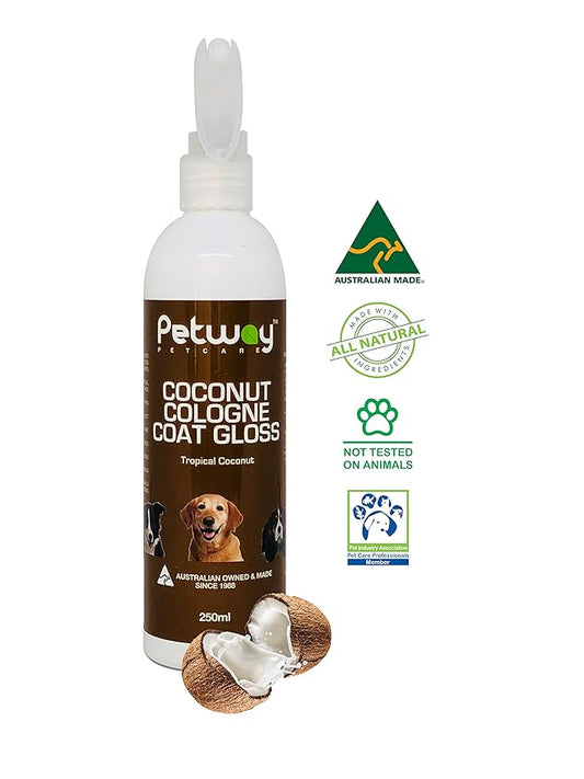 Petcare Coconut Dog Cologne, Natural Dog Cologne Spray with Coconut, Dog Deodorising Spray, Dog Odour Eliminator for Home, Dog Deodorant Spray for Smelly Dogs, Dog Grooming Spray, 250ml