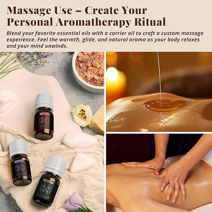 100% Pure & Undiluted Essential Oils Set – Premium Natural Aromatherapy Oils for Diffuser, Bath, DIY Skin Care & Relaxing Mood, 8×5ml Frankincense, Lavender, Rosemary & More, Holiday Gifting