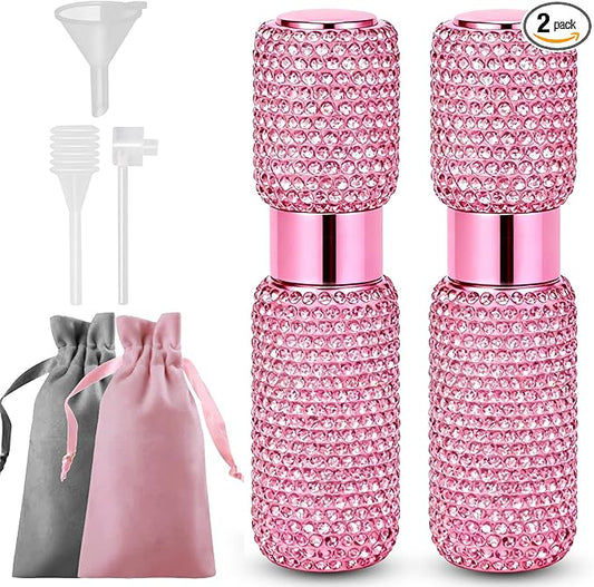 Portable 8ML Perfume Travel Refillable Bottle, Travel Size Perfume Refill Atomizer Bottle,Mini Spray Bottle Empty for Refill(2pc)
