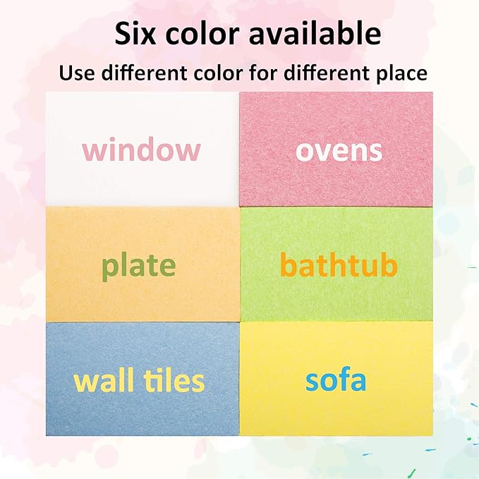 ARCLIBER Cleaning Sponge,Kitchen Sponges Pack,Non-Scratch Cellulose Sponge for Bathroom,Cars,Colorful Compressed Sponge (36 Pack)