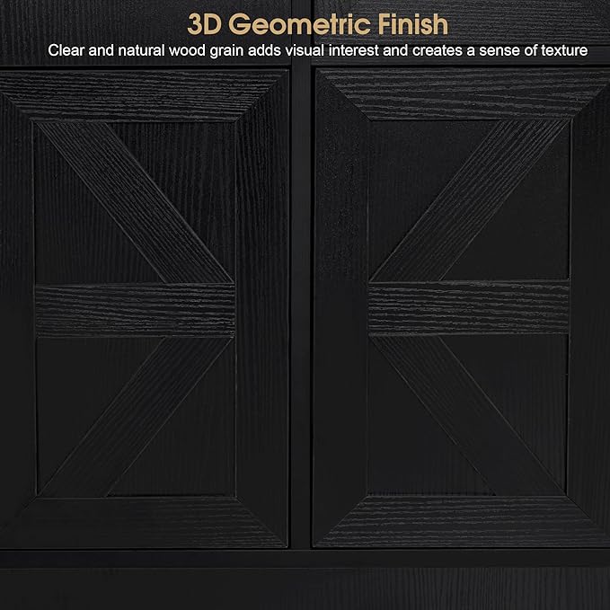 BarberPub Portable Shampoo Station, Shampoo Bowl with Cabinet & Drawer, Salon Geometric Finish Station with Sprayer Faucet, Barber Storage Equipment with Hair Wash Backwash Sink 3439 (Black)