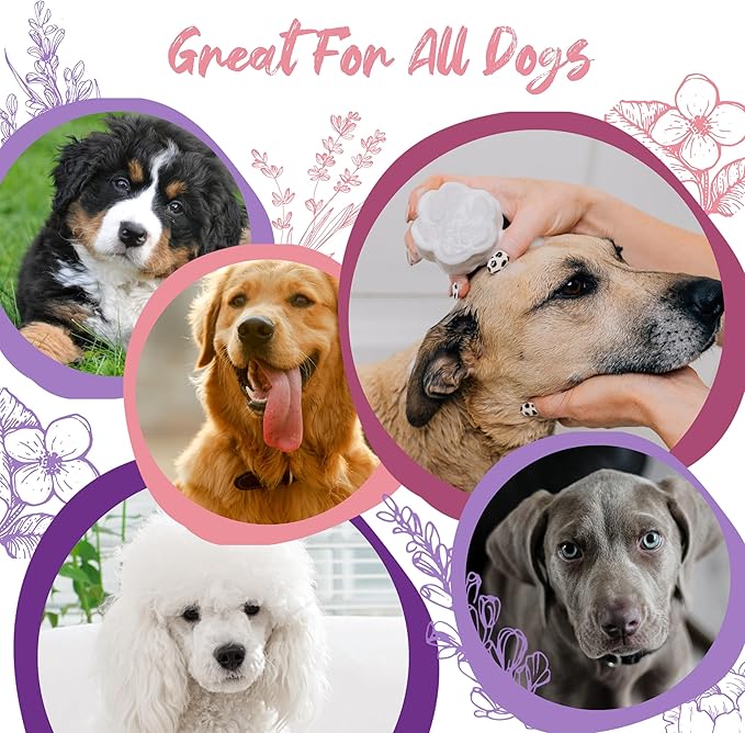 Pawson Dog Shampoo Bar - Natural Pet Shampoo with Rice Water and Aloe for Animals, Puppy Essentials, Jasmine and Lavender Scent