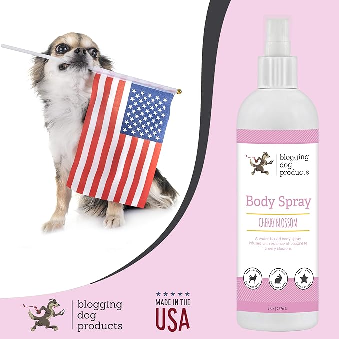 Dog Deodorizing Spray – Long-Lasting Dog Cologne & Pet Odor Eliminator – Cherry Blossom Scented Dog Perfume for Smelly Dogs – Safe, Refreshing Dog Grooming Spray
