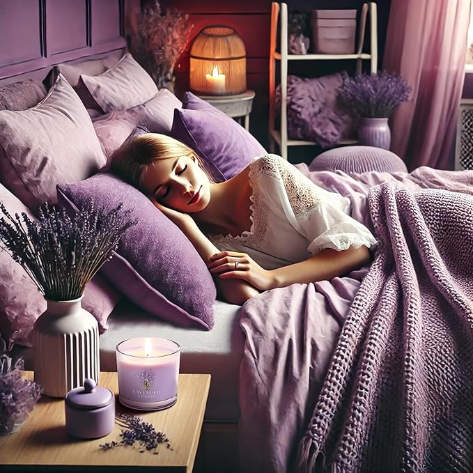 Scented Candles Gifts for Men, Candle Gift Set for Her, 3 Scented Votive Candles, Birthday Gifts for Women/Men (Black+Purple+White, 7 oz)